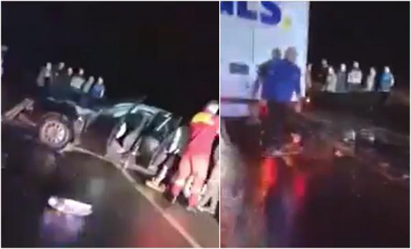Accident grav între Târnava și Copșa Mică. Doi adulți și un copil de 11 ani au ajuns la spital, după ce au intrat frontal cu maşina într-o dubiţă