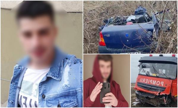 "Drum lin către îngeri, ne-ai lăsat cu sufletele arse". George, tânărul mort în accidentul înfiorător din Buzău, ar fi furat Loganul de la vărul său