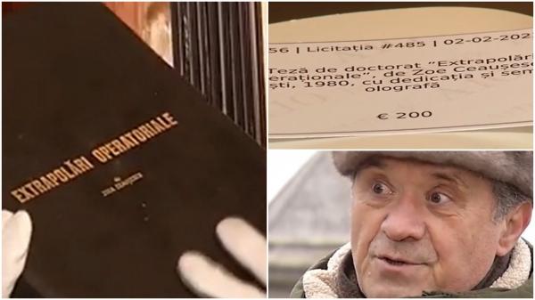 Teza de doctorat a Zoiei Ceauşescu, scoasă la licitaţie. Soţul autoarei este revoltat: "Nu va fi achiziţionată pentru valoarea ei matematică, nu are cine"