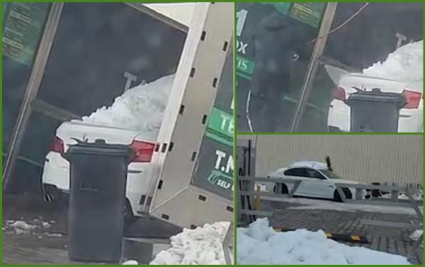 "A spălat-o cu grijă să nu o atingă pe doamna zăpadă". Cum a devenit viral pe internet un șofer de BMW din Brăila