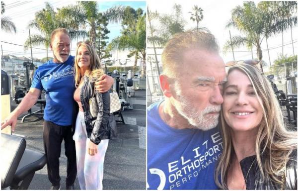 Nadia Comăneci s-a întâlnit la sală cu Arnold Schwarzenegger. Ce mesaj a transmis "Zeiţa de la Montreal"