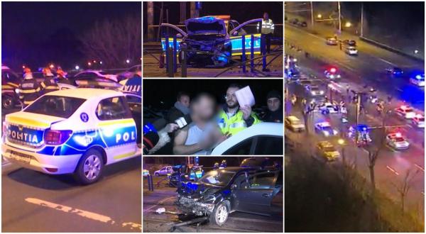 "Deci, mie îmi pare rău de acest polițai. Vreau să fie ce trebuie!". Un șofer beat a băgat doi agenți în spital, după o urmărire nebună pe străzile din București