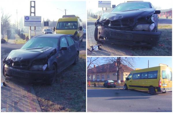 Greşeala comisă de un şofer din Arad. A izbit în plin un microbuz şcolar: 3 elevi n-au mai ajuns la ore, ci la spital