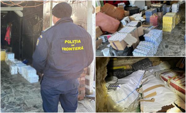 Țigări de contrabandă, ascunse de un angajat al Spitalului Borșa în butoaie de lemn şi în podul cu fân. Au fost confiscate peste 15.000 de pachete