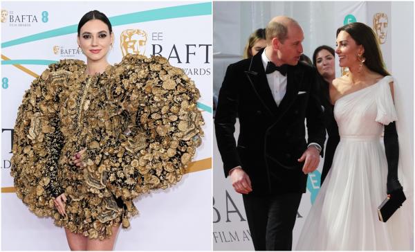 Premiile BAFTA 2023. O româncă a făcut senzaţie pe covorul roşu. Prințul William și Kate Middleton au atras toate privirile cu un gest intim