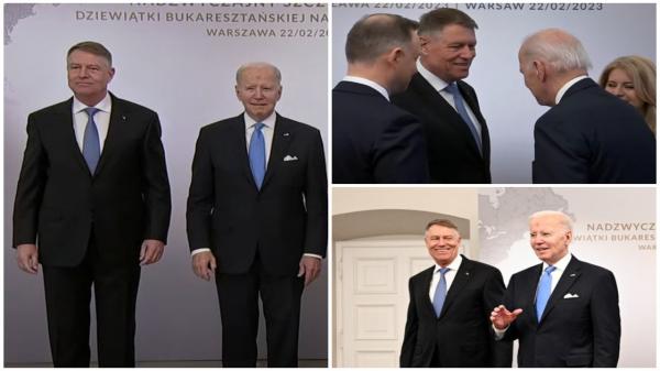 Klaus Iohannis, umăr la umăr cu Joe Biden la Varşovia: "Prezenţa militară americană crescută trebuie să continue" / "Apărăm Ucraina şi fiecare cm din NATO"