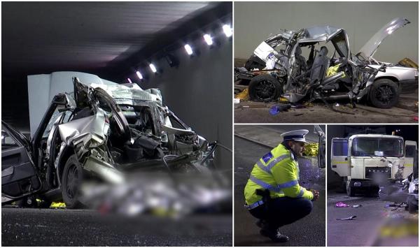 "A avut viteză, direct în noi s-a băgat". Doi tineri morți la Timișoara, într-o mașină zdrobită de camion. Șoferul avea permis de doar 2 luni