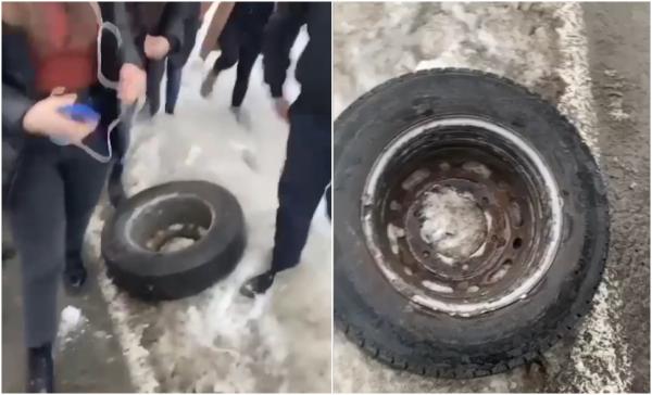 La un pas de tragedie: Un microbuz a rămas fără două roți, în mers, la Suceava. Transporta elevi la o şcoală din Câmpulung Moldovenesc