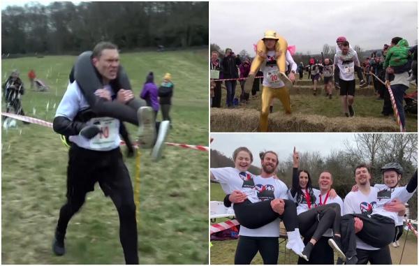 Campionatul anual de alergat cu soţia în spate: în cât timp a terminat cursa câştigătorul din acest an