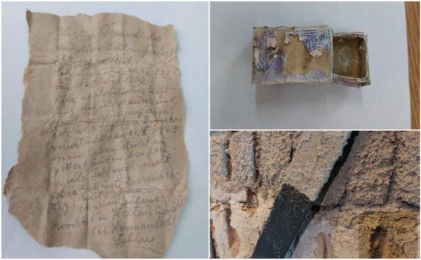 Mesaj secret vechi de 70 de ani, găsit în zidurile Cazinoului Constanța.  "Viaţa mea este în mâinile Domnului"