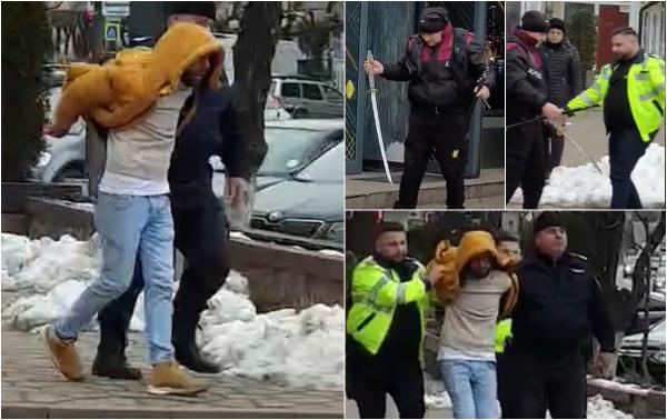 A venit în plină zi cu sabia la cazinou ca să se răzbune pe un angajat. Bărbatul din Târgu Neamț a fost reținut