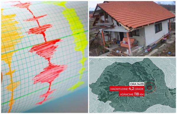 Trei cutremure, cu magnitudine tot mai mare, s-au produs în mai puțin de o oră în Gorj. Pământul s-a mişcat azi şi în Vrancea