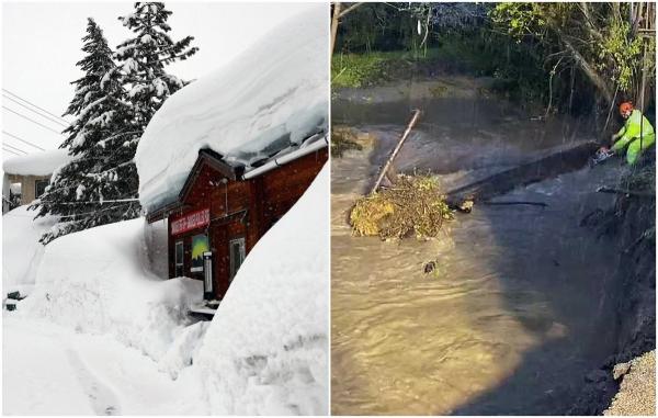 Vremea extremă continuă să facă ravagii în SUA. "Expresul Ananasului" ar putea provoca topirea prea rapidă a zăpezii