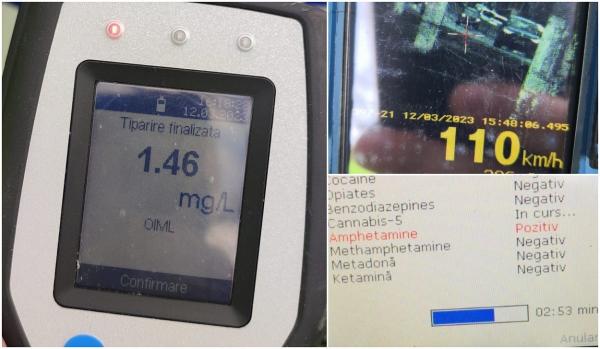 Tânăr beat și drogat, cursă nebună la volan pe străzile din Mogoșoaia. A fost prins de polițiști gonind cu 110 km/oră