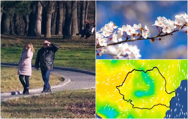 Val de aer cald peste România, însoțit de furtuni violente. Temperaturi de peste 25 grade, la final de martie