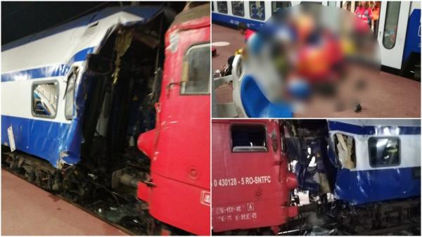 Filmul tragediei feroviare din Galaţi: 1 mort şi 3 răniţi. O defecţiune la sistemul de accelerare al locomotivei ar fi fost cauza accidentului