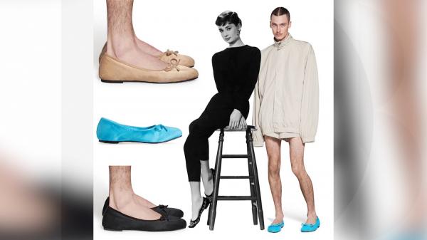 Balenciaga a lansat o colecție de balerini din satin pentru bărbați