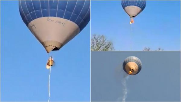 Scene dramatice în Mexic. Doi morți şi un copil grav rănit, după ce un balon cu aer cald a luat foc. Au sărit în gol, disperați să scape din calea flăcărilor