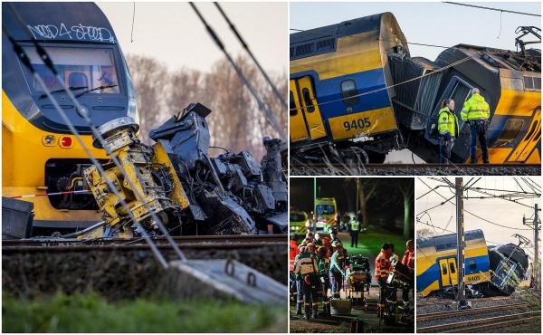 Tren cu 50 de pasageri, deraiat în apropiere de Haga. O persoană a murit, alte 30 au fost rănite