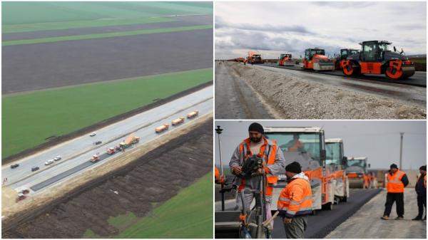 Autostrada Moldovei: A fost turnat primul strat de asfalt. Marcel Ciolacu: "Acesta este PNRR, oameni buni!" VIDEO
