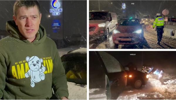 "Trebuie să risc. Am doi copilaşi care mă aşteaptă". Drumuri blocate, intervenţii cu şenilatele şi filtre de poliţie: Moldova e sub cod roşu