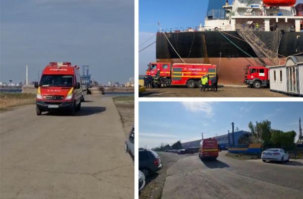 Explozie pe Șantierul Naval Midia, la o navă. Trei persoane au fost rănite