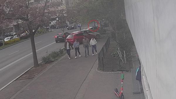 Momentul în care actrița Monica Odagiu lovește mortal un pieton, în centrul Capitalei