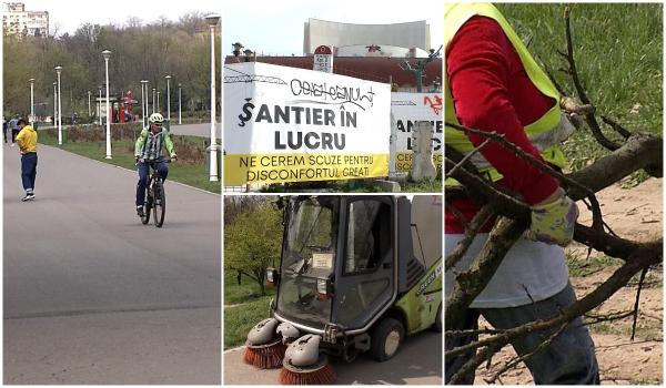 Parcurile Capitalei s-au transformat în şantiere. Reacţia unei turiste străine: "Bucureştiul nu are atât de multe atracţii"