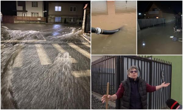 "Apa venea, venea, venea". Dezastru în cea mai mare comună din ţară, în prag de Paște. Magistrala veche de jumătate de secol a cedat din senin