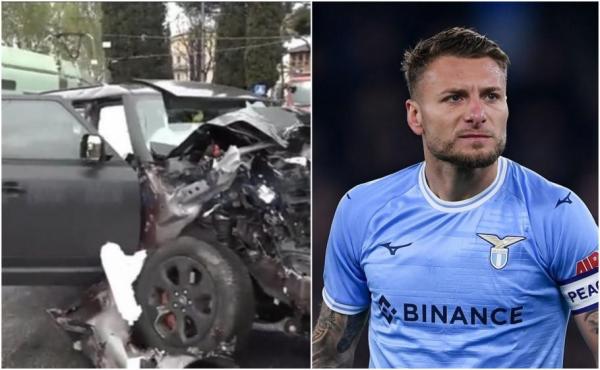 Ciro Immobile, implicat într-un accident violent alături de fetele lui, la Roma. Land Rover-ul s-a făcut zob, după ce a fost izbit de tramvai