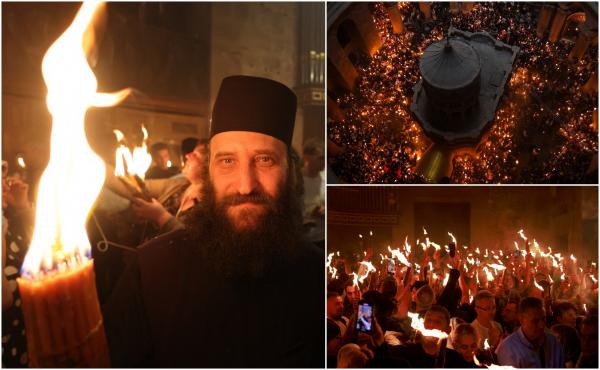 "Minunat! E Dumnezeu!" Focul Sfânt s-a pogorât miraculos din cer sub ochii a mii de credincioşi, la Sfântul Mormânt. Mărturii emoţionante din Ierusalim
