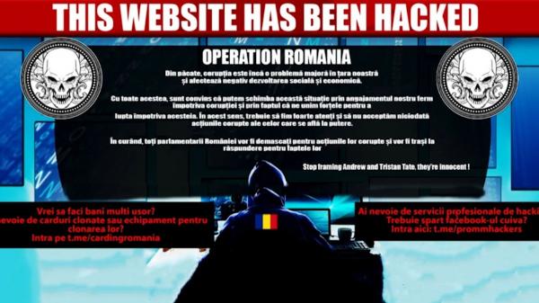 Hackeri declarați fani ai fraților Tate au atacat site-ul ministerului Dezvoltării: "Toți parlamentarii din România vor fi demascați"