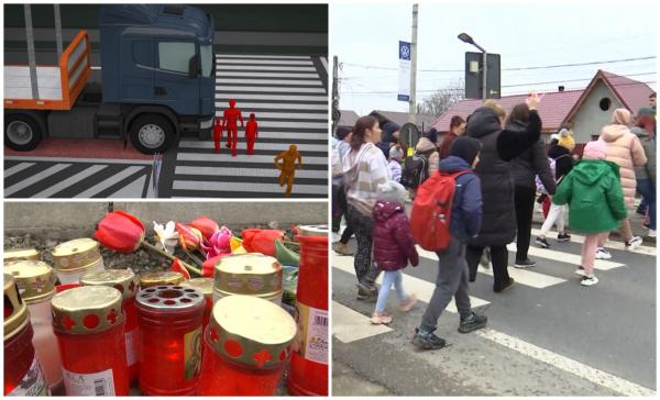 Oamenii din Leţcani au ieşit în stradă după moartea băieţelului Luca, strivit de TIR pe trecere. Primăria promite semafoare în zonă rapid