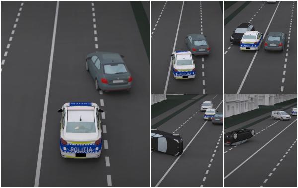 ANIMAŢIE. Poliţiştii clujeni şi-au pierdut unul din cele trei BMW-uri noi, în accident. Doar câţiva agenţi au dreptul de a le conduce