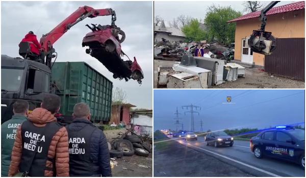 Descinderi masive în "raiul cimitirelor auto", în Dâmboviţa. Cum se apără localnicii vizaţi de percheziţii