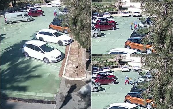 „Îmbrăţişarea periculoasă“. Româncă din Spania, filmată în timp ce tâlhărea un bătrânel