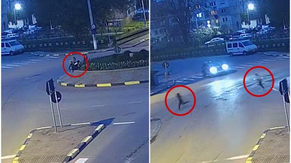 Doi adolescenţi din Tecuci, filmaţi când fură lalele dintr-un giratoriu, ca să-şi impresioneze iubitele de pe margine