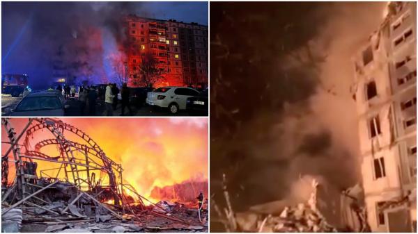 Atac devastator al ruşilor în Ucraina: cel puţin 16 morţi, printre care şi un copil de 3 ani. Kievul a fost zguduit de explozii