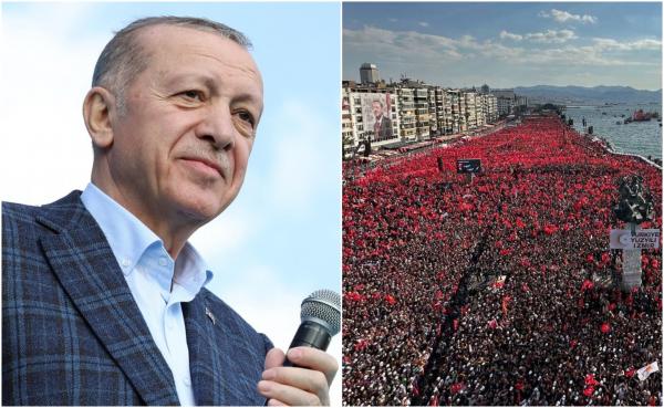 Prima apariţie publică a preşedintelui Erdogan, după 3 zile de boală. Liderul turc a ţinut un discurs de 40 de minute, la Izmir