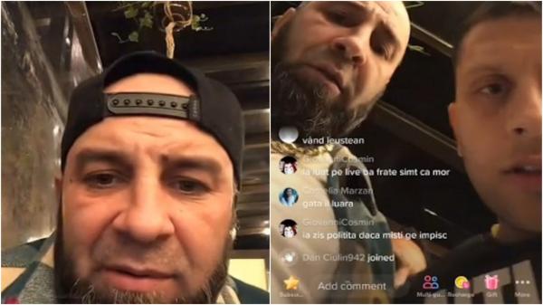 "L-a luat pe live, bă frate, simt că mor". Fugar de 29 de ani, "săltat" de poliţie din restaurant. Agenţii i-au închis şi live-ul pe TikTok