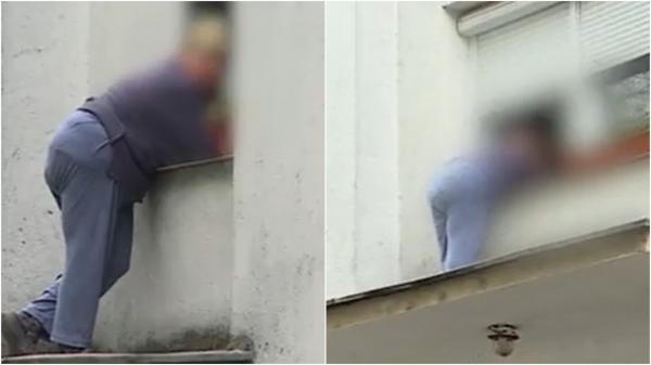 "Am trecut și m-a rugat să sun la 112". Femeie de 82 de ani, ameninţată cu cuţitul de soț. De frică, bătrâna a ieșit pe geam de la etajul 1. Un tânăr i-a auzit țipetele