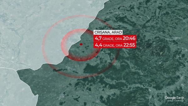 Cutremurul din Arad s-a resimţit în 5 judeţe şi două ţări vecine. A avut nu mai puţin de 12 replici