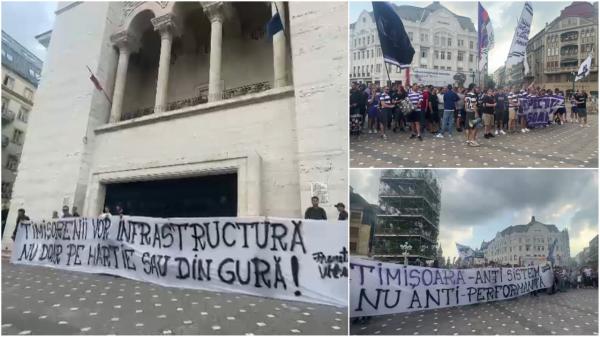2000 de sportivi din Timişoara au protestat în stradă, după ce au rămas fără stadion. Sunt nemulţumiţi de lipsa infrastructurii sportive