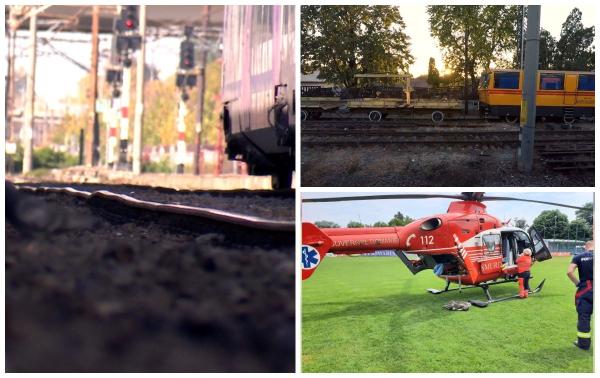 Un angajat CFR din Cluj a ajuns la spital, după ce s-a electrocutat. Bărbatul voia să verifice vagoanele de pe linie, când s-a format un arc electric