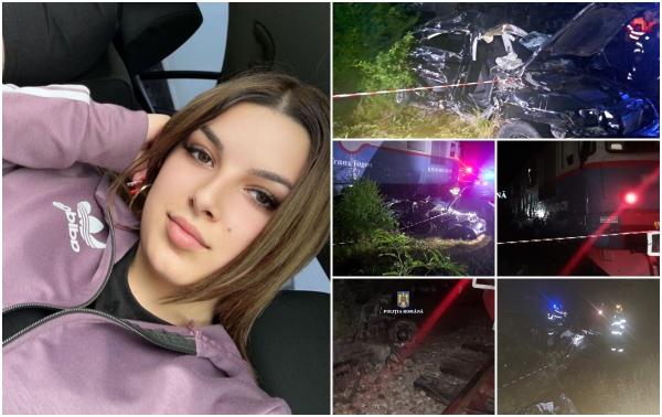 "Zbor lin, păpușică". Monica și-a pierdut viața la doar 15 ani, după ce prietena ei a forțat bariera, în Teleorman. Mașina a fost târâtă sute de metri de tren