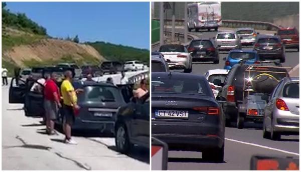 Un şofer a încercat să fenteze coloana la graniţa cu Bulgaria. "Ia-o înapoi! Crezi că noi stăm de proşti aici?!"