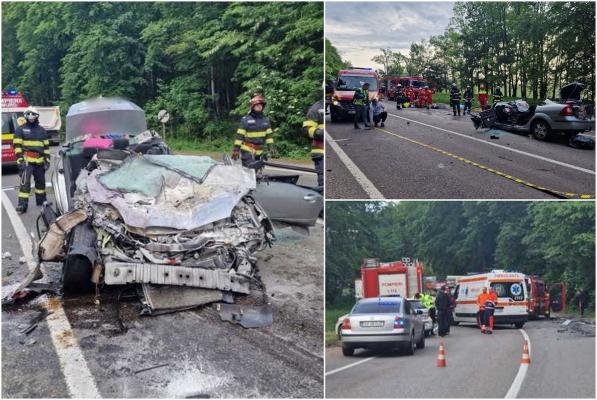 Doi tineri, de 24 şi 25 de ani, morţi într-un accident de groază, în Suceava. Două maşini şi un TIR s-au ciocnit, femeia şi bărbatul au rămas blocaţi între fiare