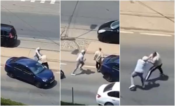Reglare de conturi într-o intersecţie din sectorul 2 al Capitalei. Un şofer şi un scuterist şi-au împărţit cu poftă pumni şi picioare