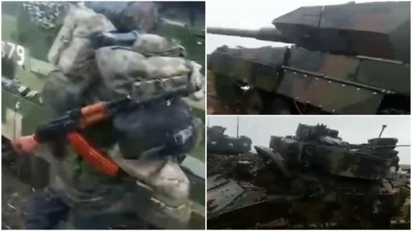 Ruşii se laudă că au capturat tancuri Leopard şi blindate Bradley. Imagini cu soldaţii care "inspectează trofeele". VIDEO