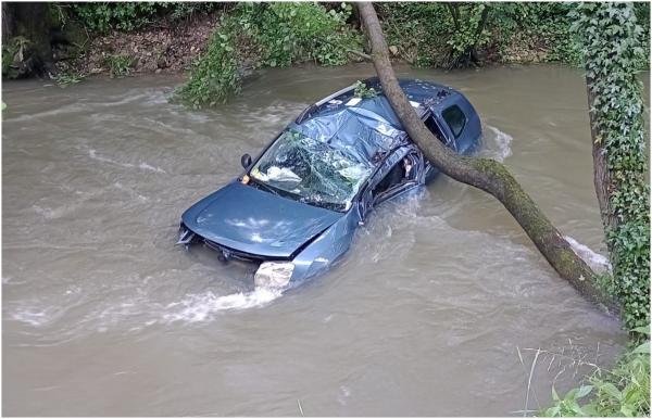Bărbat de 65 de ani, mort pe loc după ce a pierdut controlul volanului, s-a izbit de un copac, apoi a plonjat în râul Cerna. Pasagera din dreapta, la spital